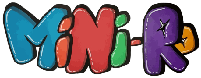 Logo in bunten Buchstaben mit dem Schriftzug Mini-Ro