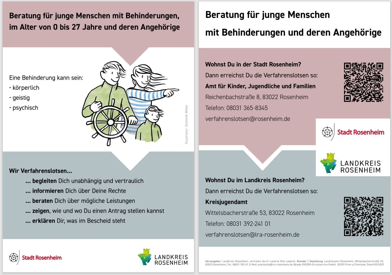 Flyer der Verfahrenslotsen in Stadt und Landkreis Rosenheim